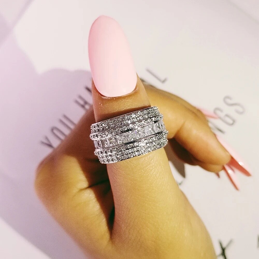 Gorgeous Silver Wide Women Ring
